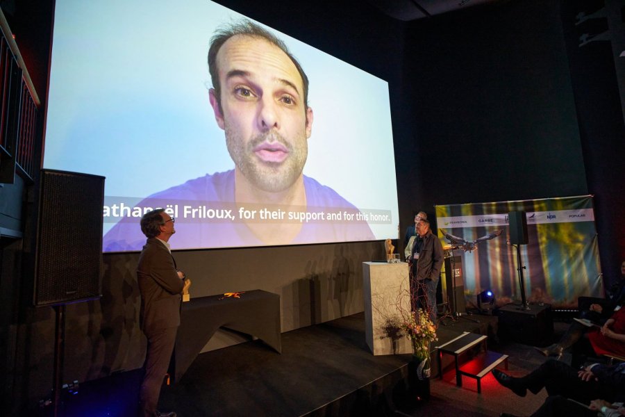 Director Matthieu Le Mau sends his thanks in a message from Chile